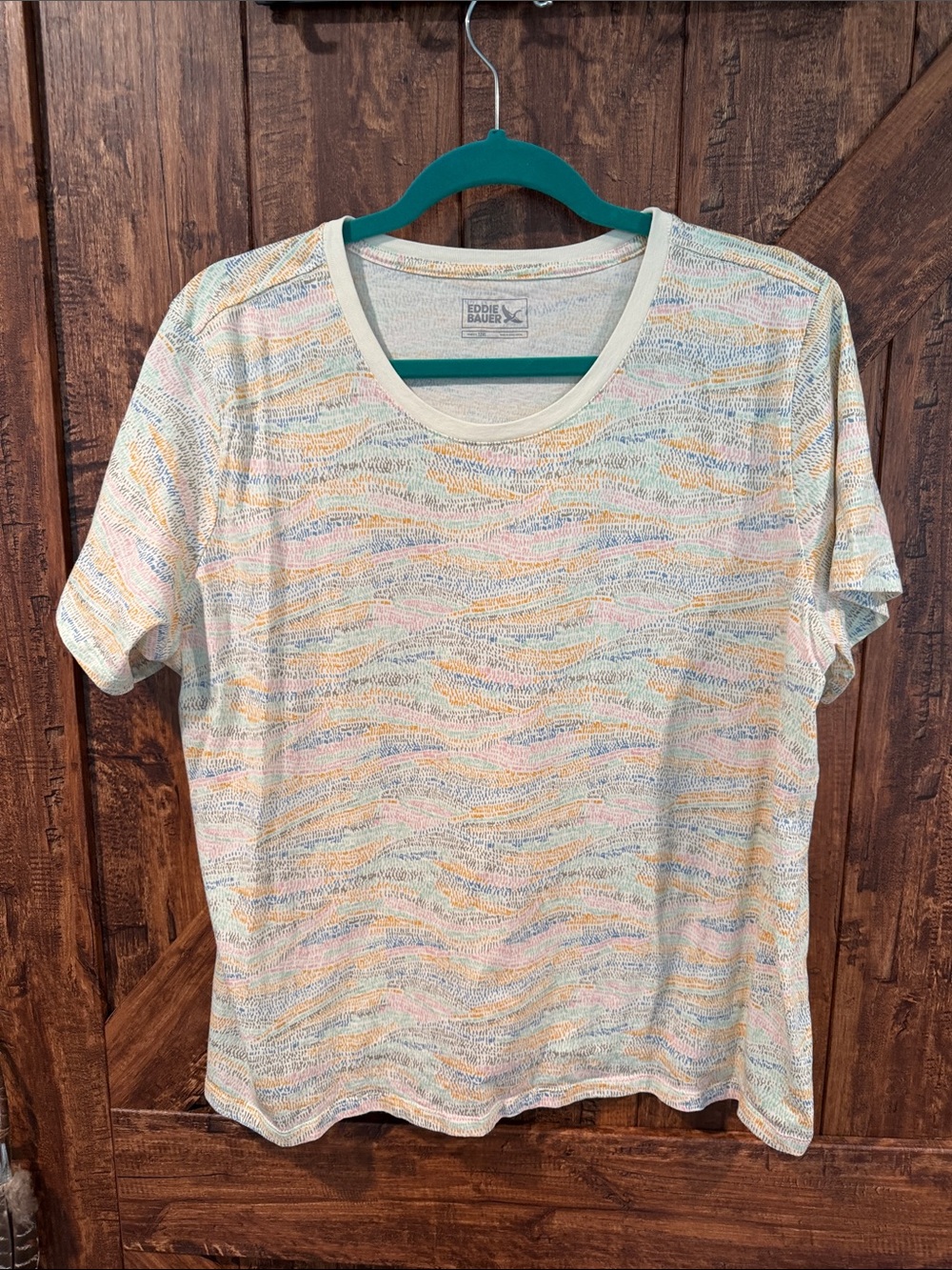 Eddie Bauer Women’s Short Sleeve Pastel Wave Tee - Multicolor